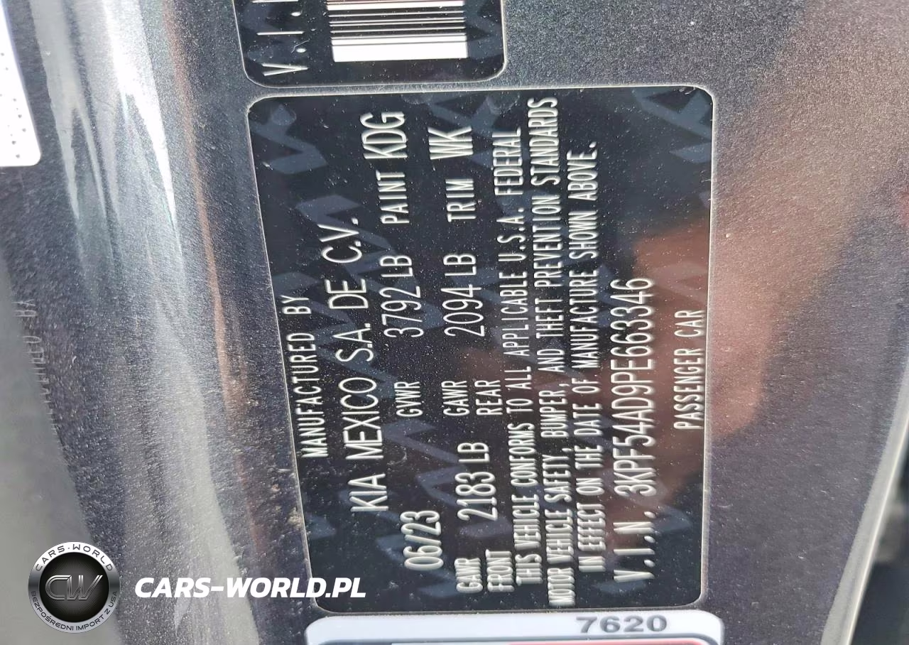 2023 Kia Forte Gt Line VIN:3KPF54AD9PE663346 - 12