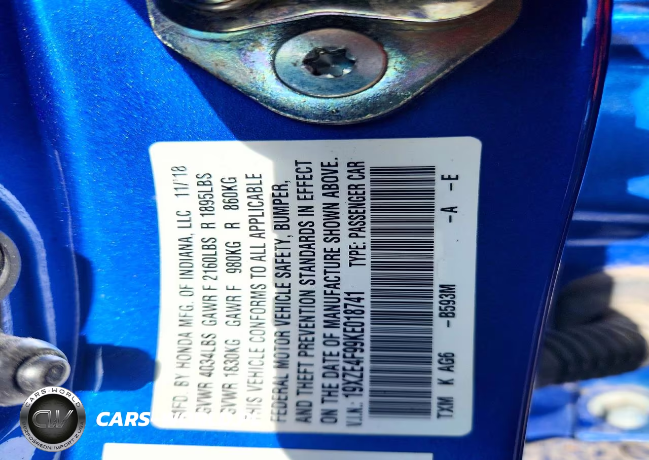 2019 Honda Insight Touring VIN:19XZE4F99KE018741 - 12