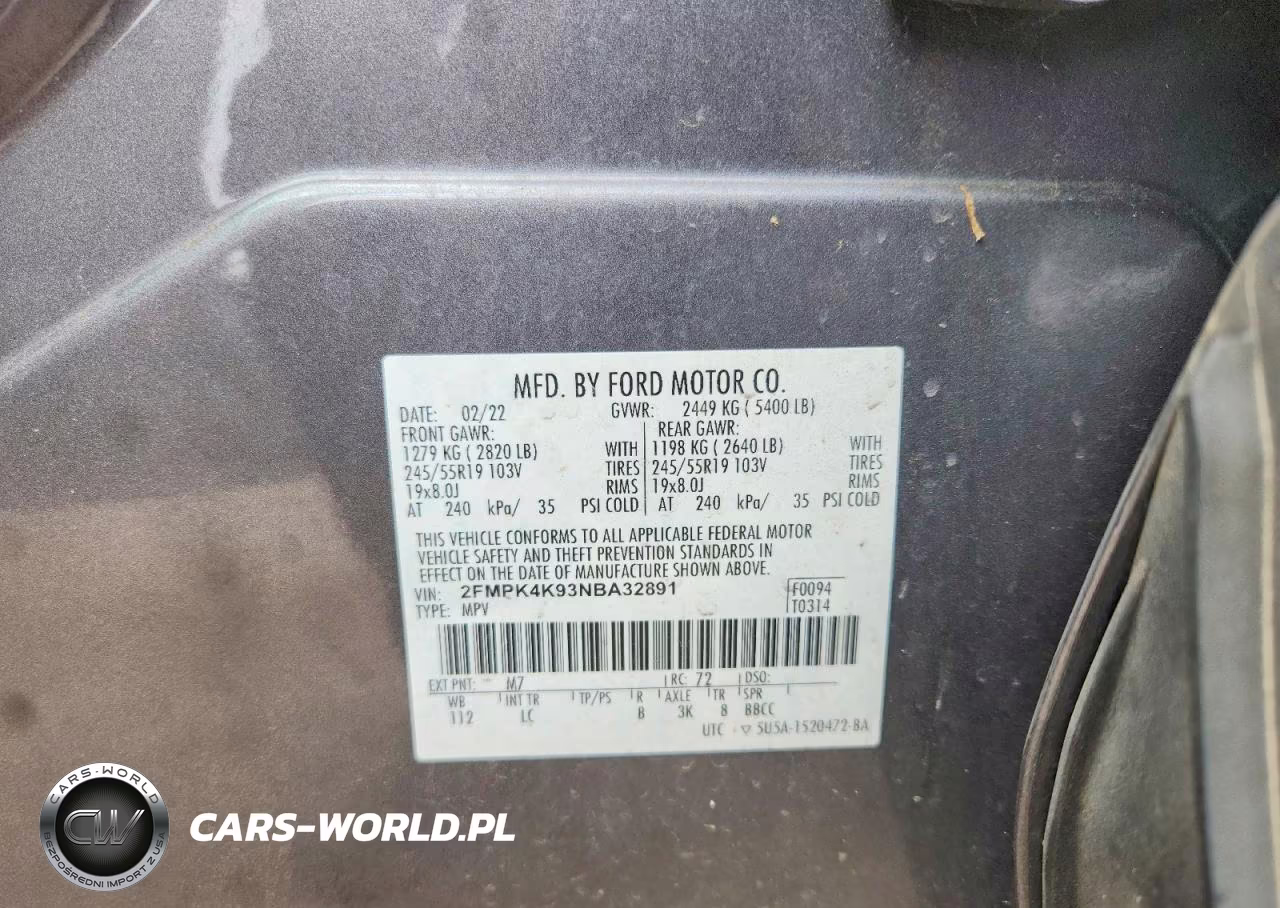 2022 Ford Edge Titanium VIN:2FMPK4K93NBA32891 - 13