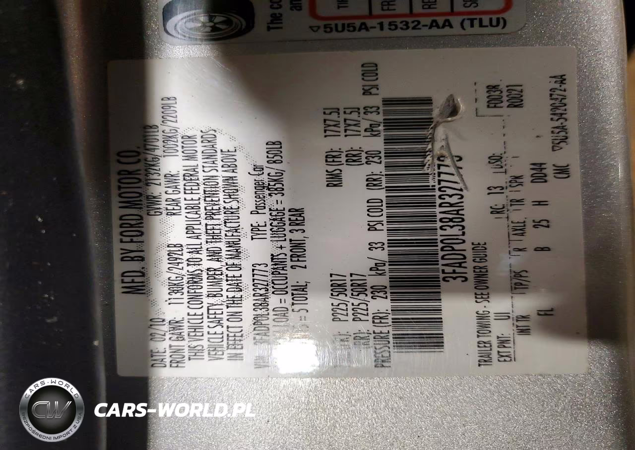 2010 Ford Fusion Hybrid VIN:3FADP0L38AR327773 - 12