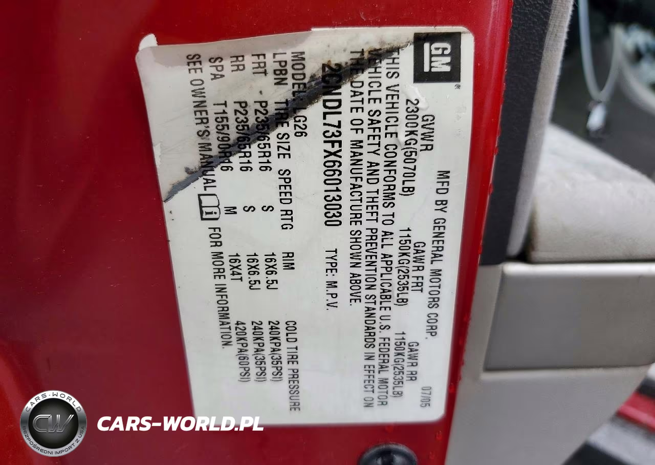 2006 Chevrolet Equinox VIN:2CNDL73FX66013030 - 13