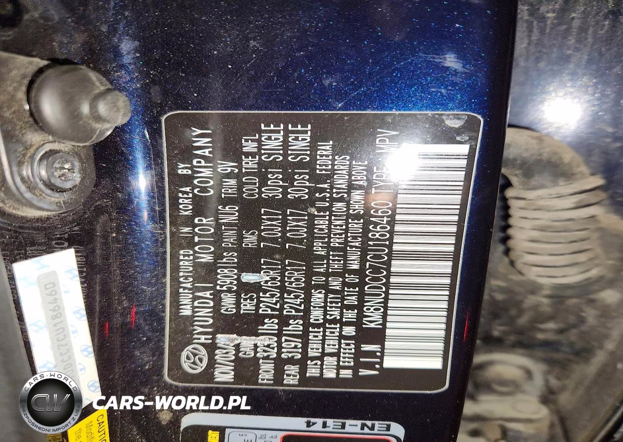 2012 Hyundai Veracruz Gls VIN:KM8NUDCC7CU186460 - 13
