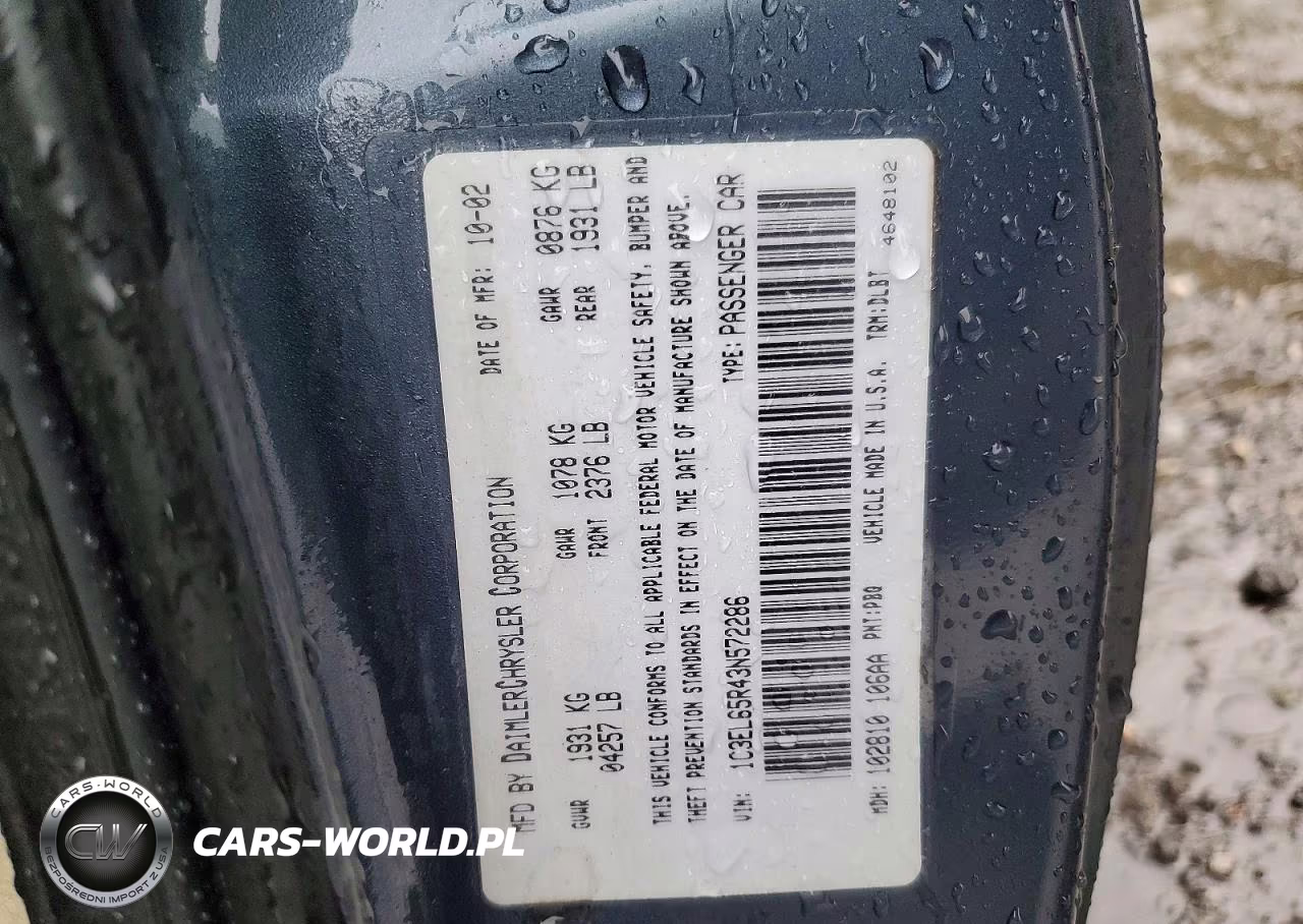 2003 Chrysler Sebring Limited VIN:1C3EL65R43N572286 - 12