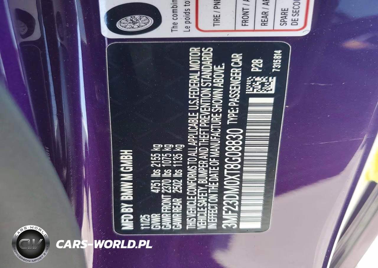2026 BMW M2 VIN:3MF23DM0XT8G08830 - 12