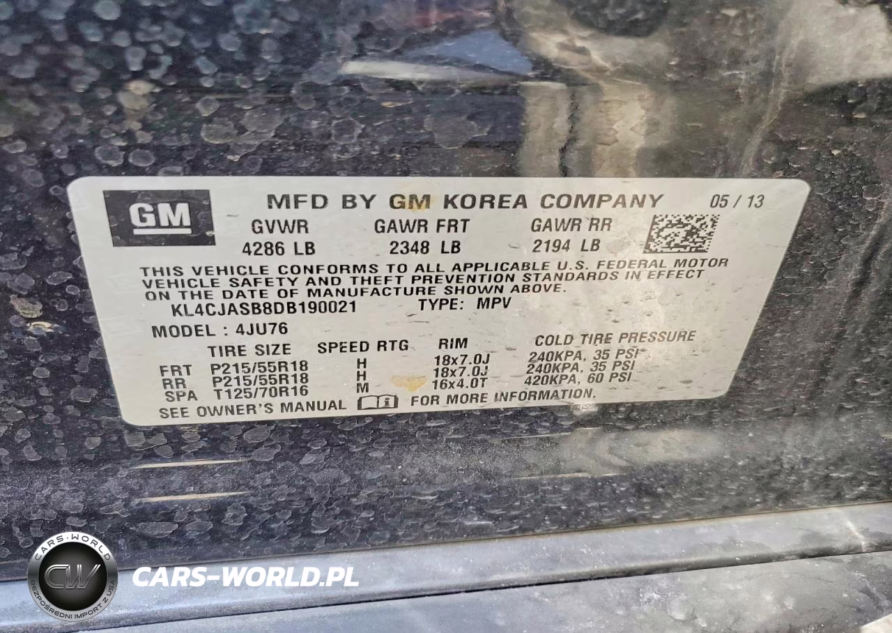 2013 Buick Encore VIN:KL4CJASB8DB190021 - 12