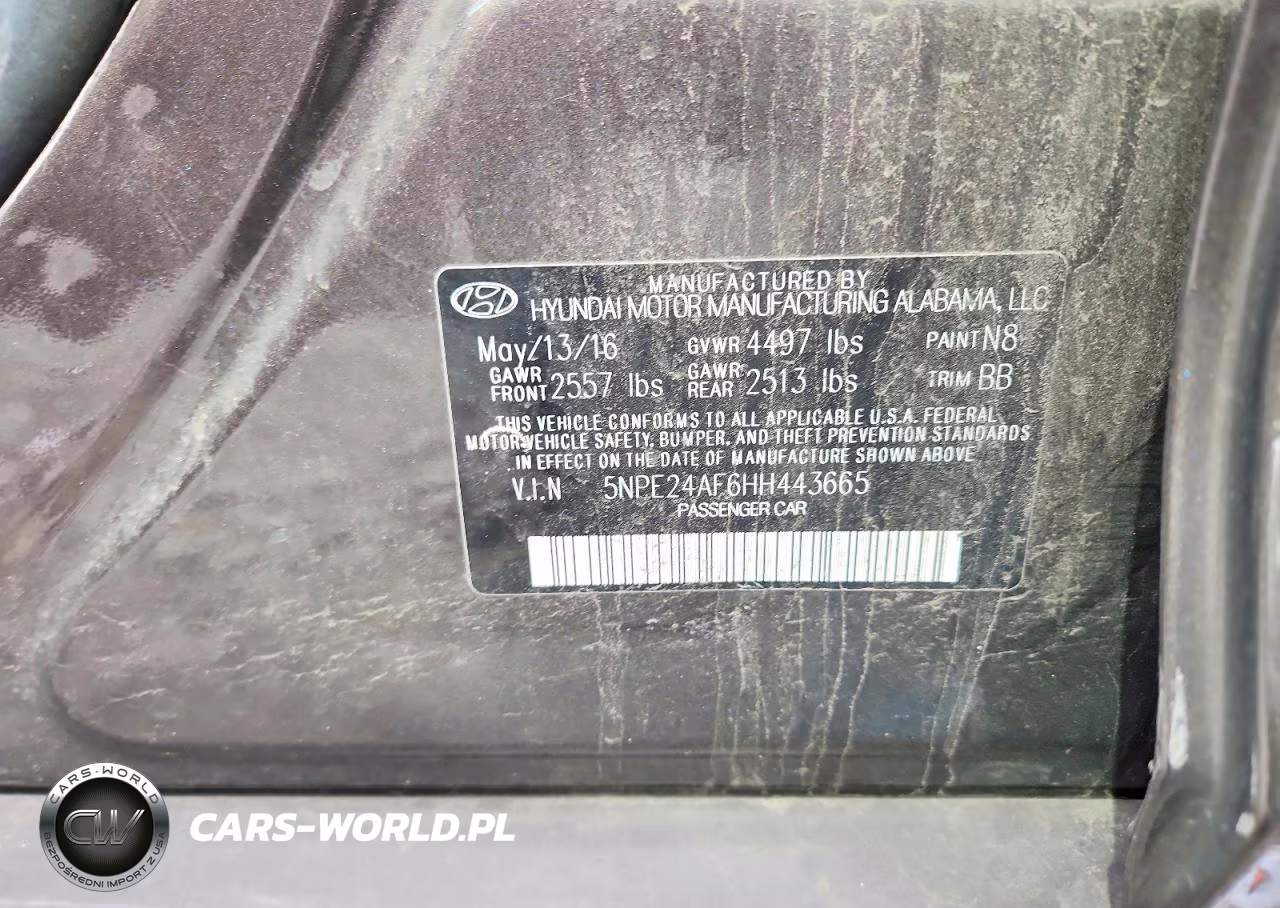 2017 Hyundai Sonata Se VIN:5NPE24AF6HH443665 - 12