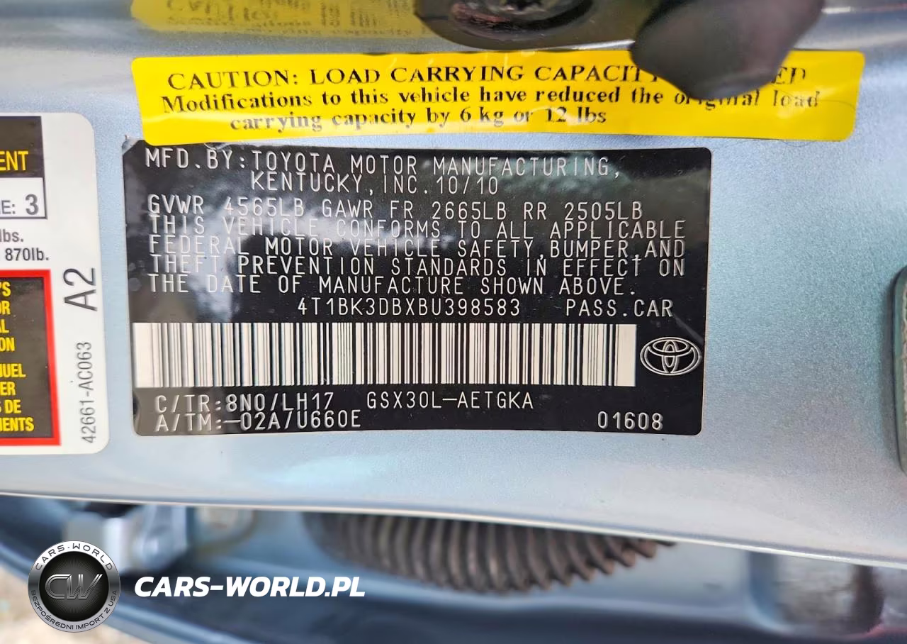 2011 Toyota Avalon Base VIN:4T1BK3DBXBU398583 - 13