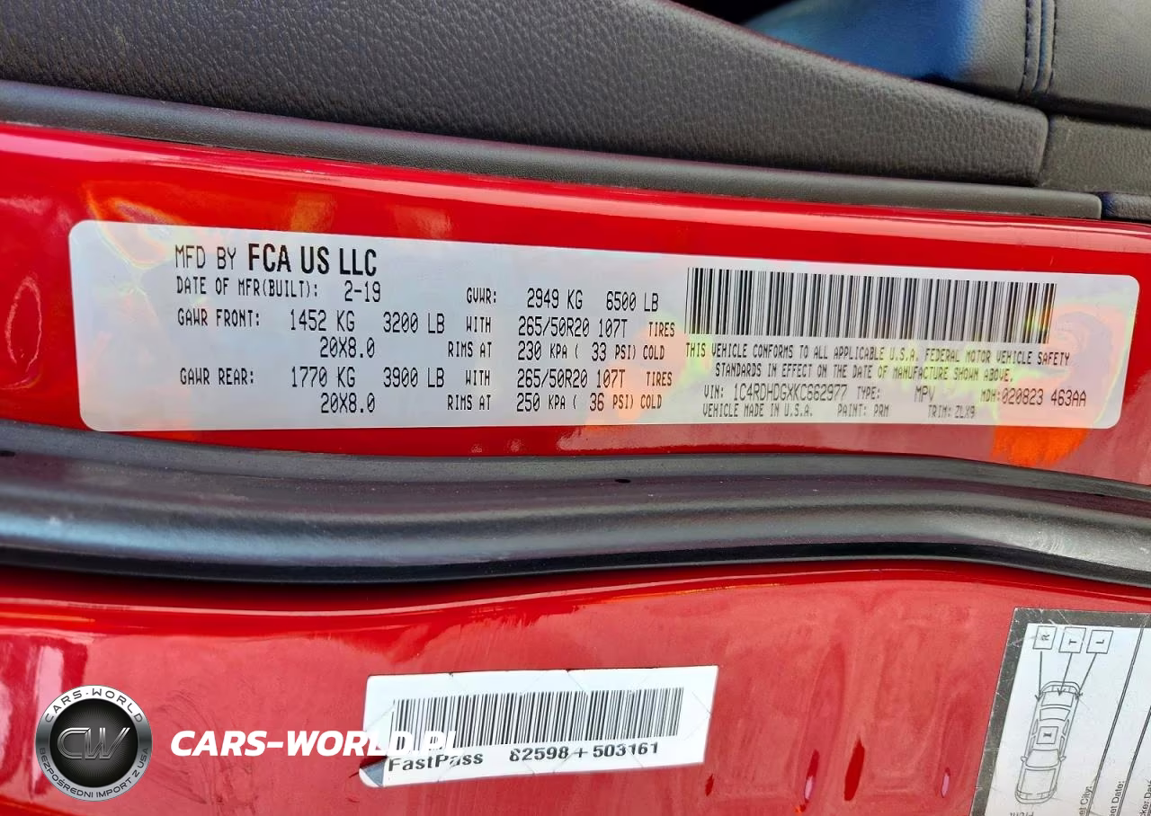 2019 Dodge Durango Gt VIN:1C4RDHDGXKC662977 - 13
