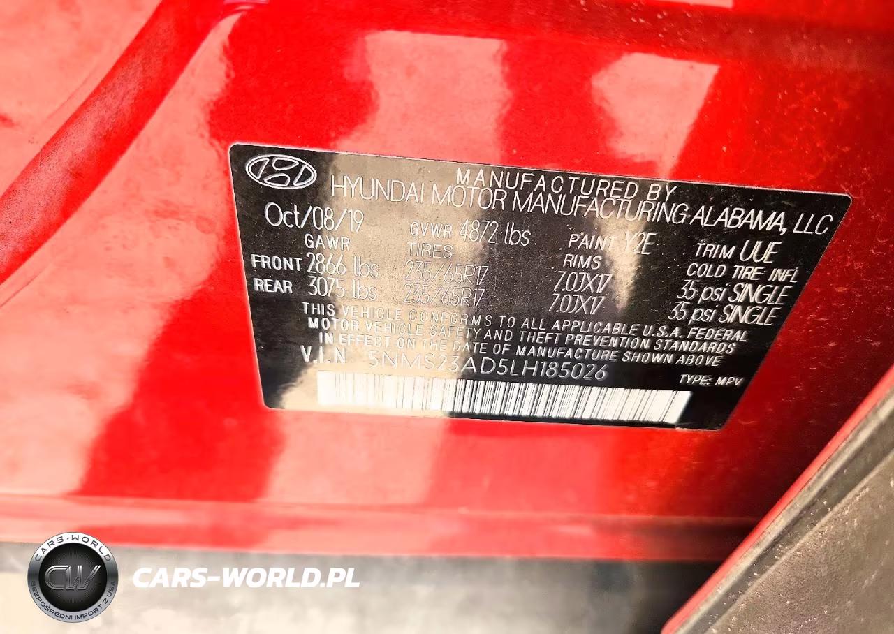 2020 Hyundai Santa Fe Se VIN:5NMS23AD5LH185026 - 13