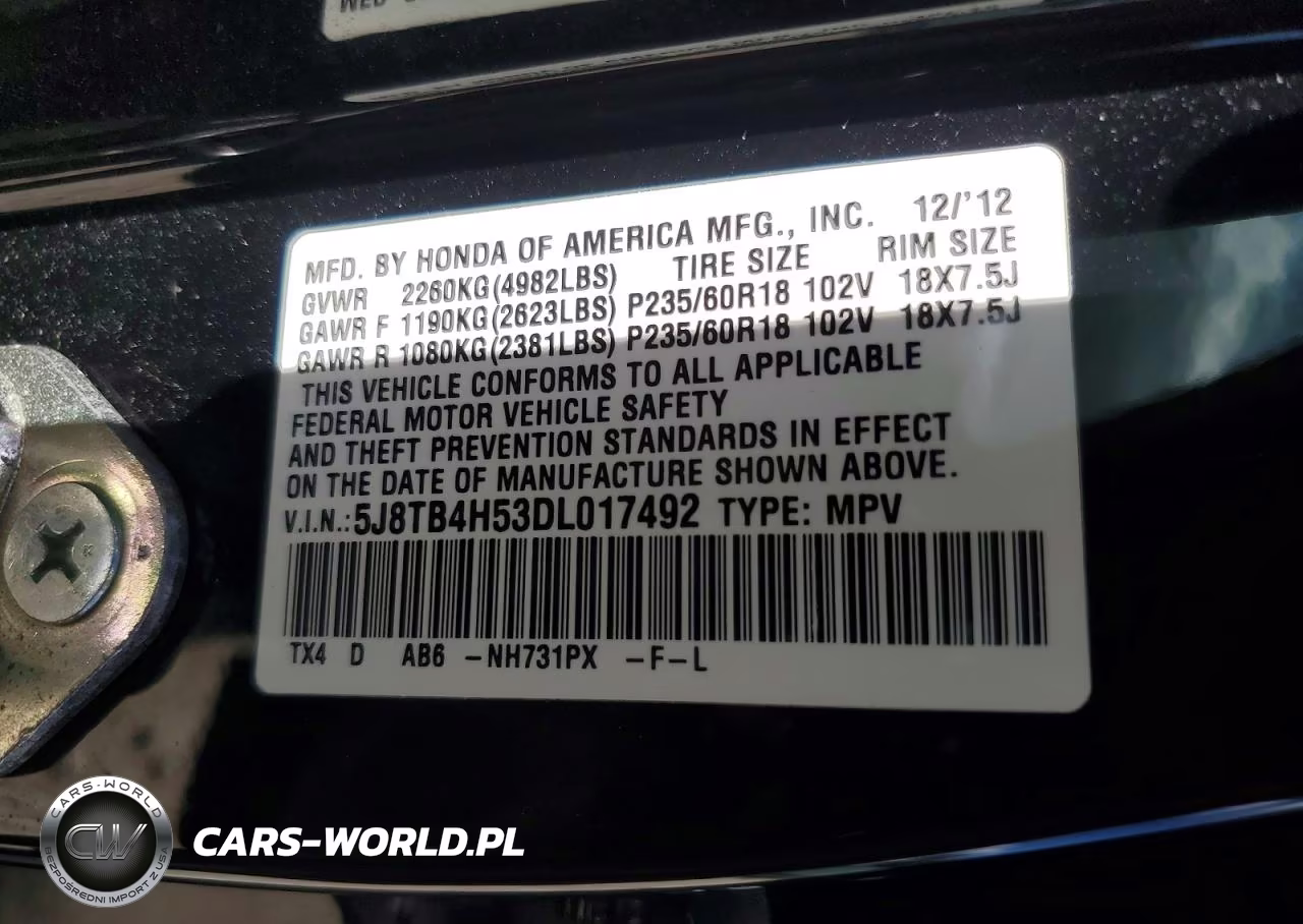 2013 Acura Rdx Technology VIN:5J8TB4H53DL017492 - 13