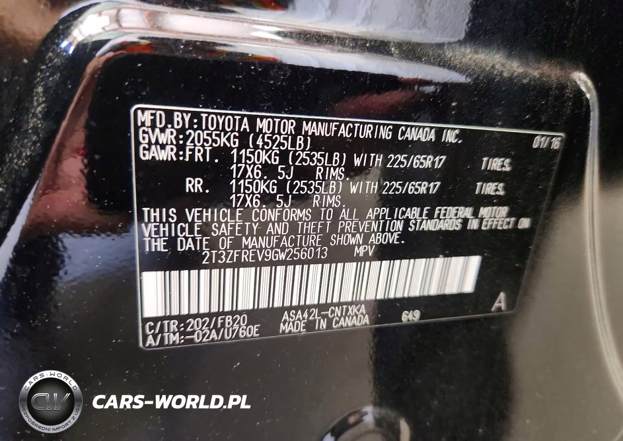 2016 Toyota Rav4 Le VIN:2T3ZFREV9GW256013 - 13
