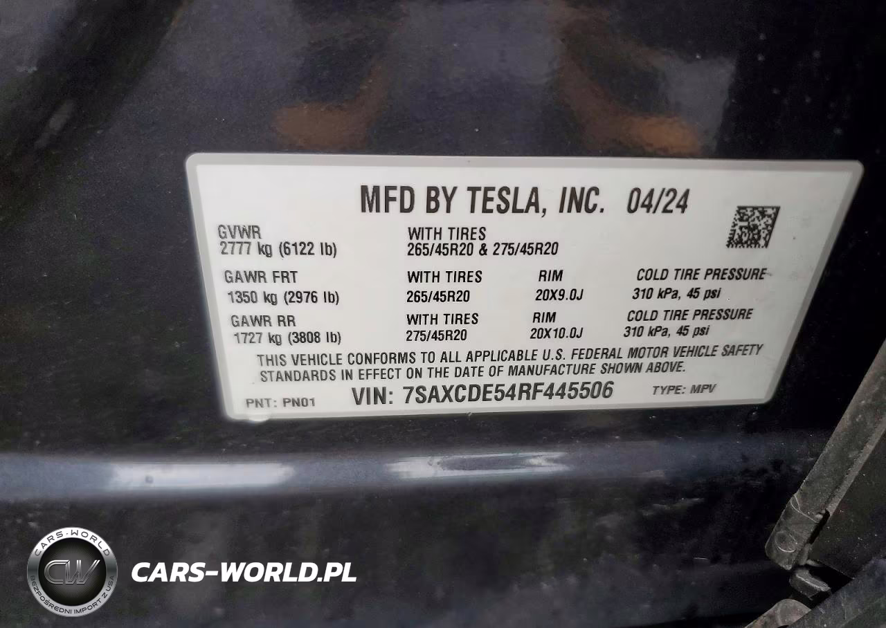 2024 Tesla Model X VIN:7SAXCDE54RF445506 - 12