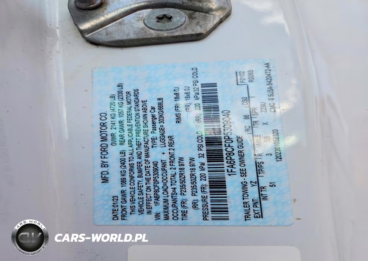 2023 Ford Mustang Gt VIN:1FA6P8CF0P5309040 - 12