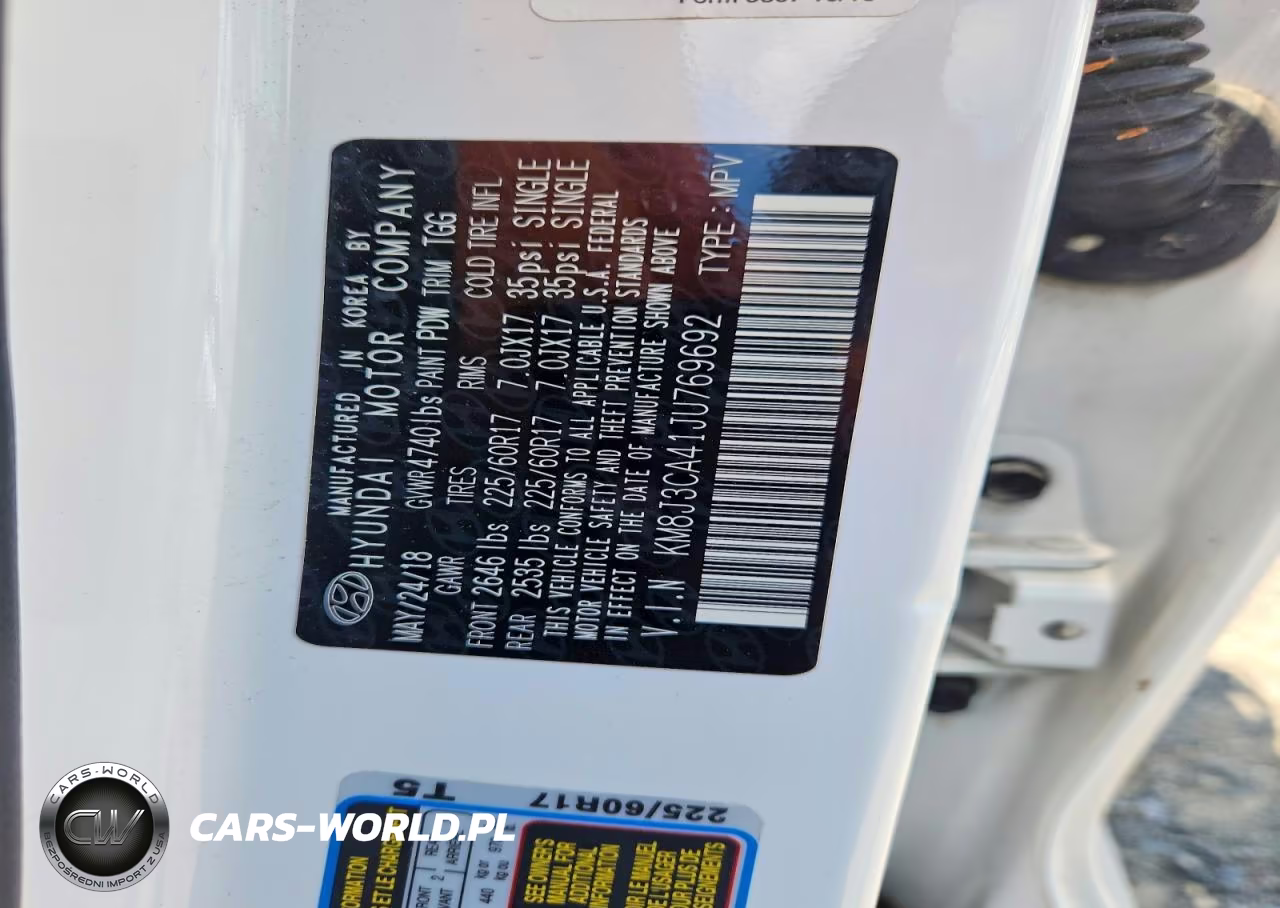 2018 Hyundai Tucson Sel VIN:KM8J3CA41JU769692 - 12