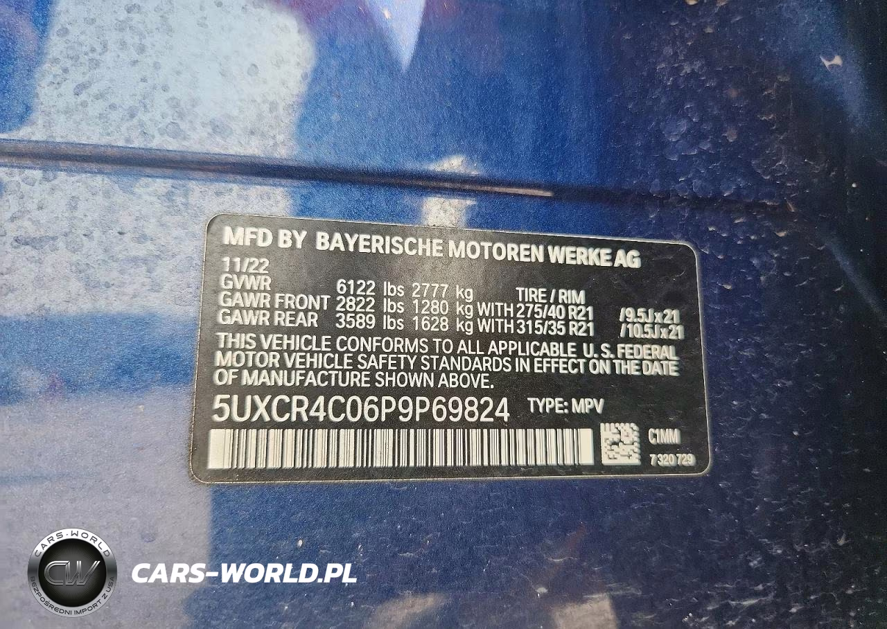 2023 BMW X5 Sdrive 40I VIN:5UXCR4C06P9P69824 - 13