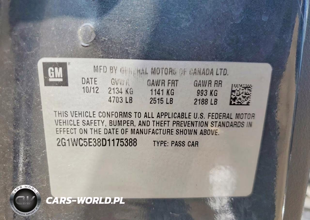 2013 Chevrolet Impala Ltz VIN:2G1WC5E38D1175388 - 12