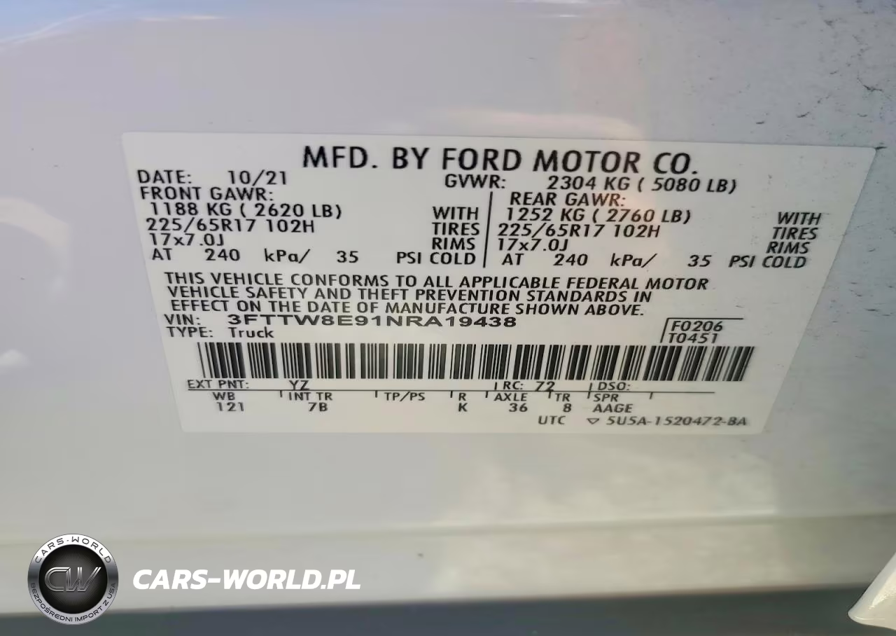 2022 Ford Maverick Xl VIN:3FTTW8E91NRA19438 - 12
