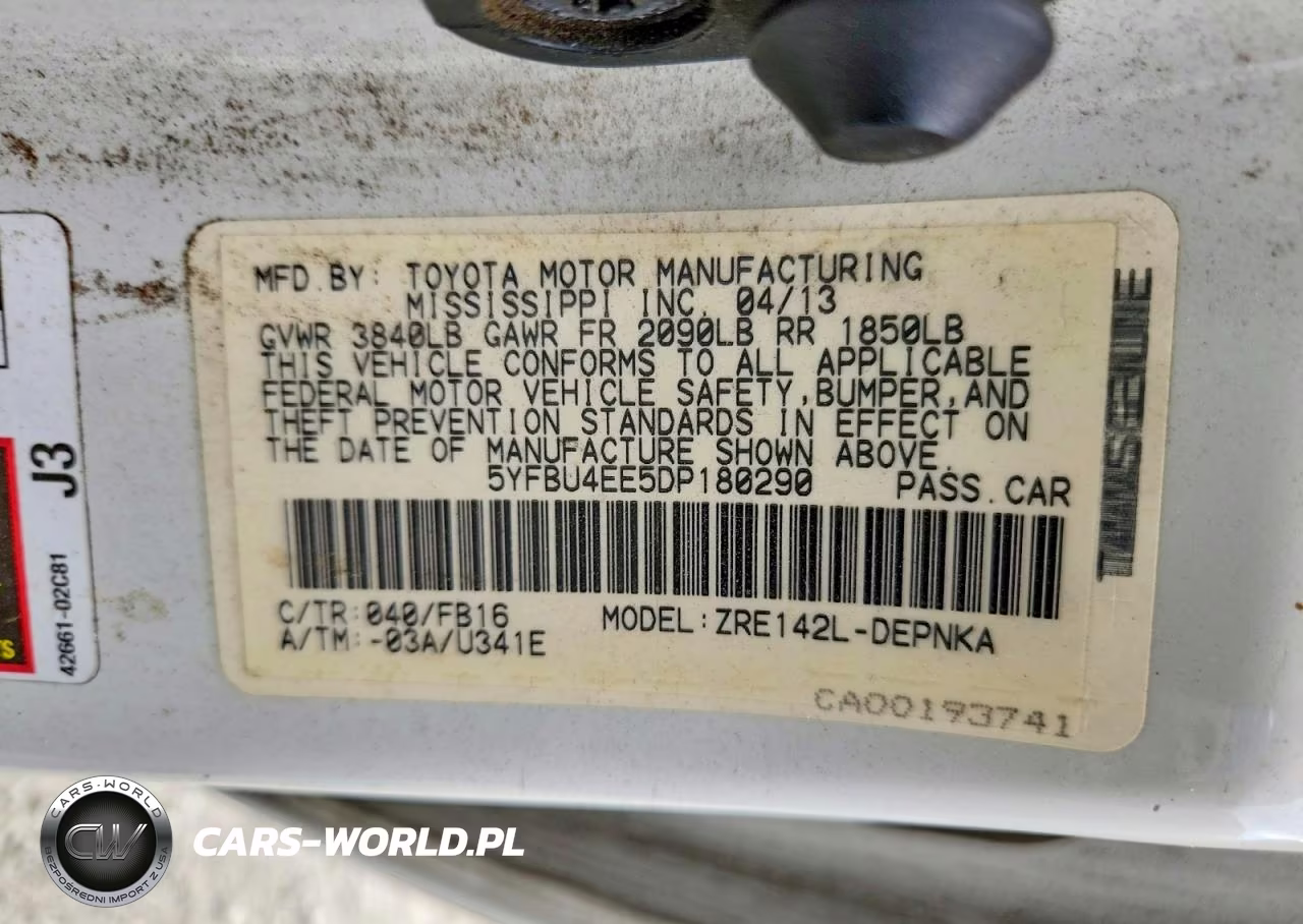 2013 Toyota Corolla Le VIN:5YFBU4EE5DP180290 - 12