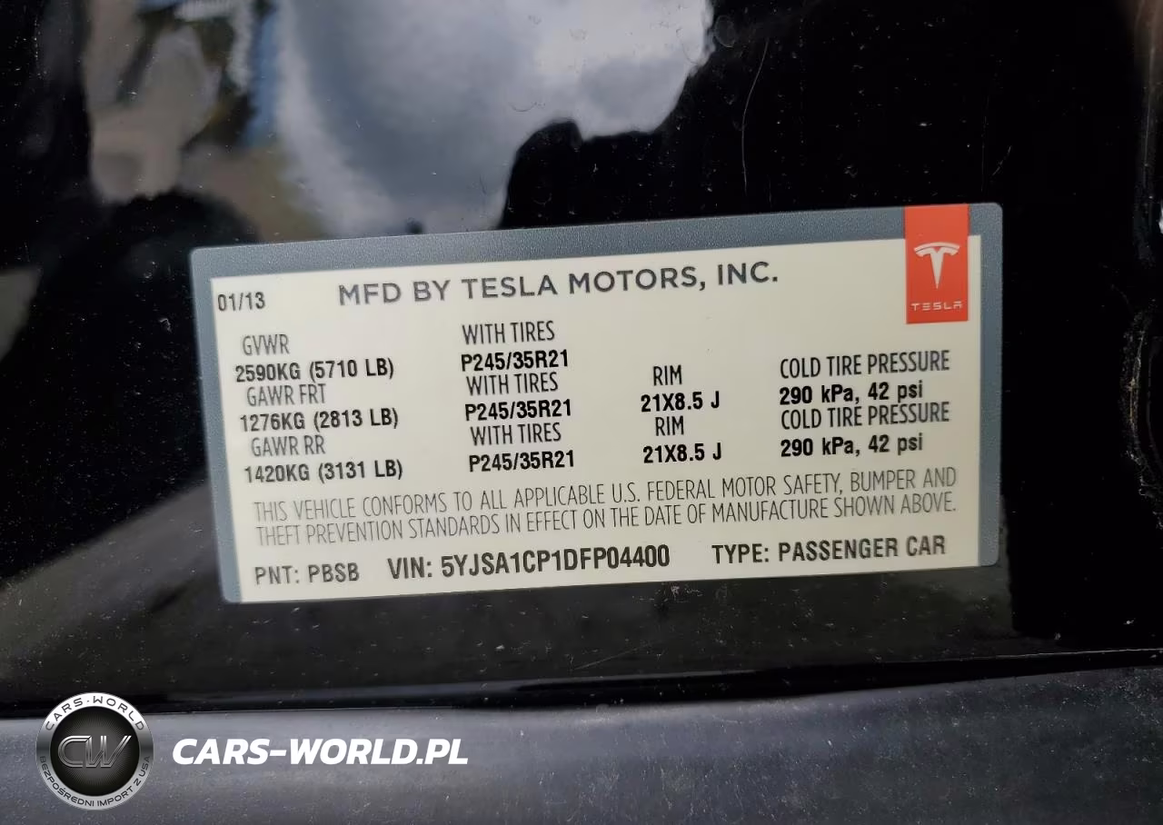 2013 Tesla Model S VIN:5YJSA1CP1DFP04400 - 12