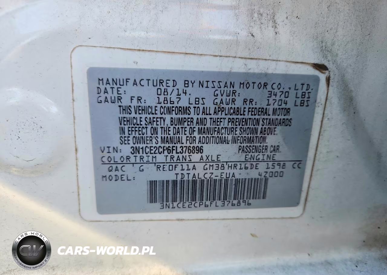 2015 Nissan Versa Note S Plus VIN:3N1CE2CP6FL376896 - 12