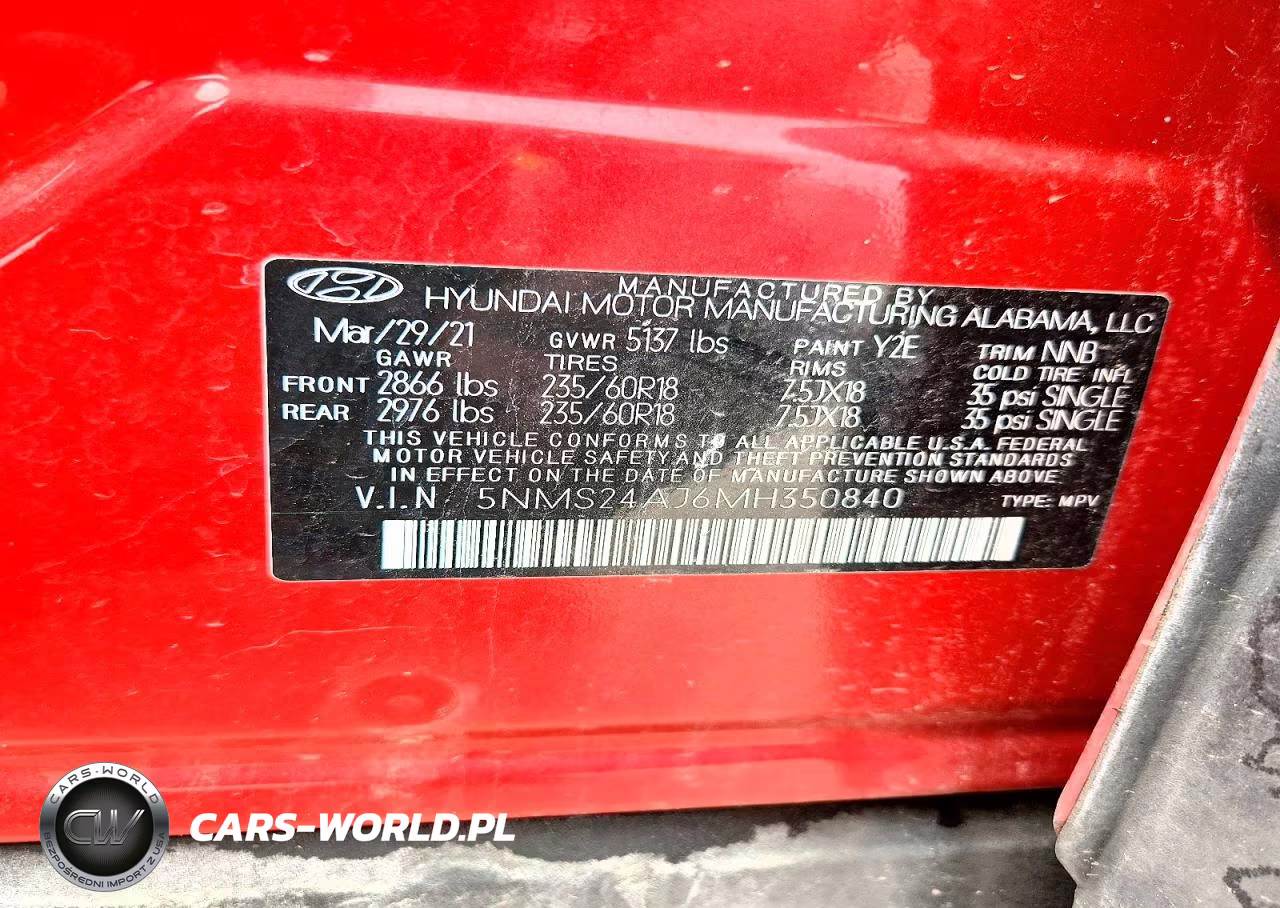 2021 Hyundai Santa Fe Sel VIN:5NMS24AJ6MH350840 - 13