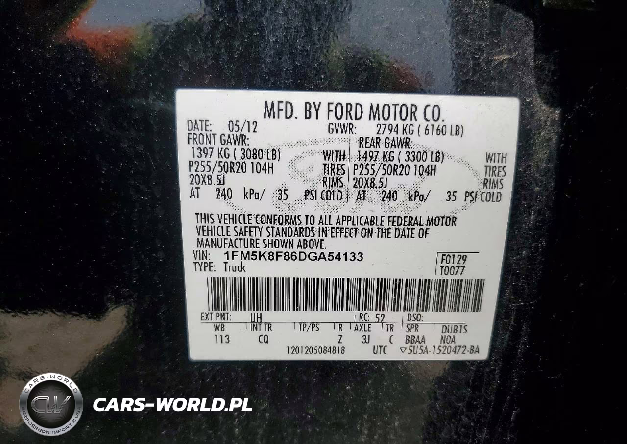 2013 Ford Explorer Limited VIN:1FM5K8F86DGA54133 - 13