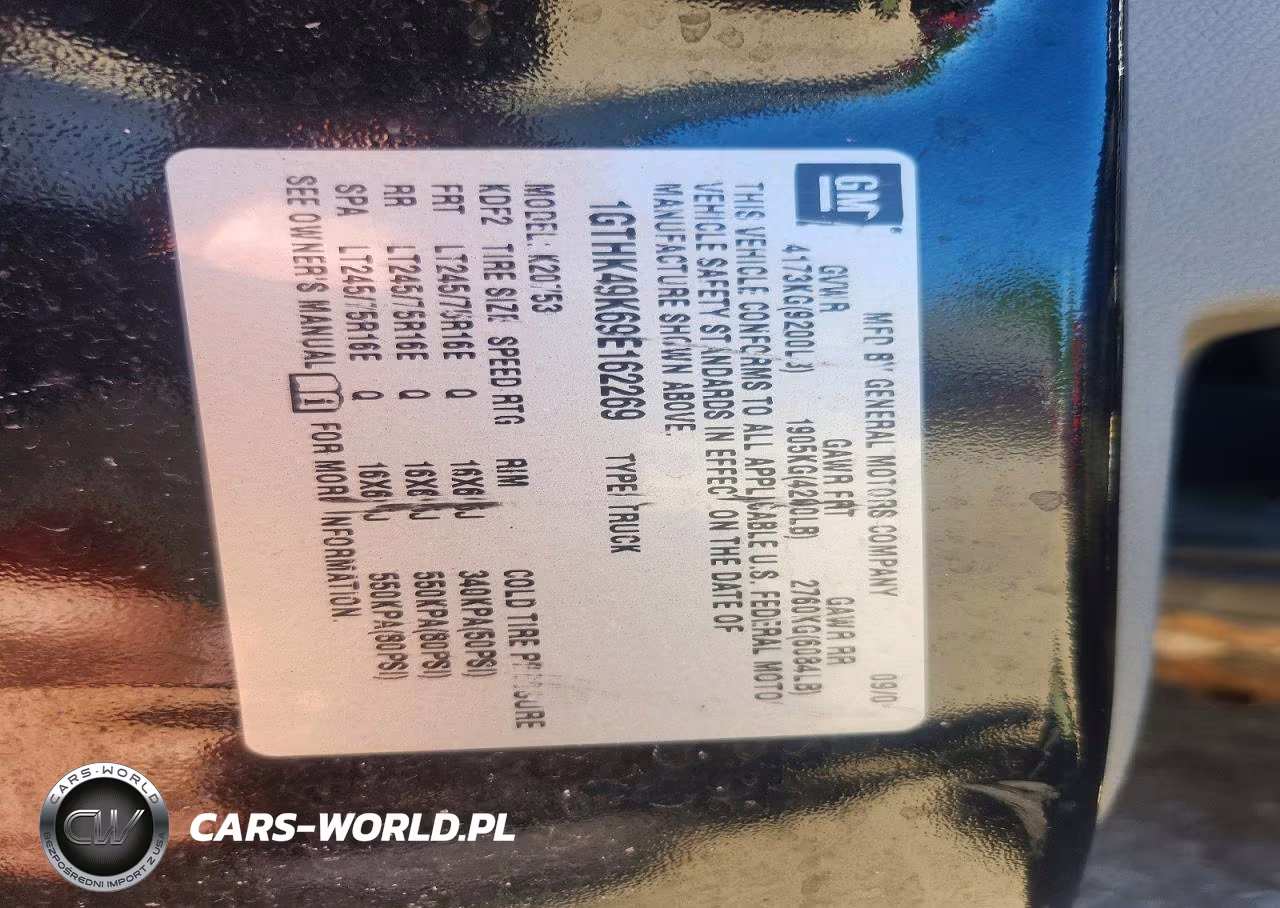 2009 GMC Sierra K2500 Heavy Duty VIN:1GTHK49K69E162269 - 12