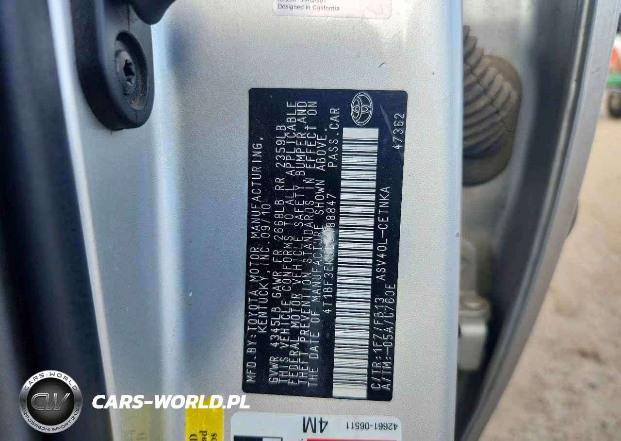 2011 Toyota Camry Le VIN:4T1BF3EK5BU188847 - 12