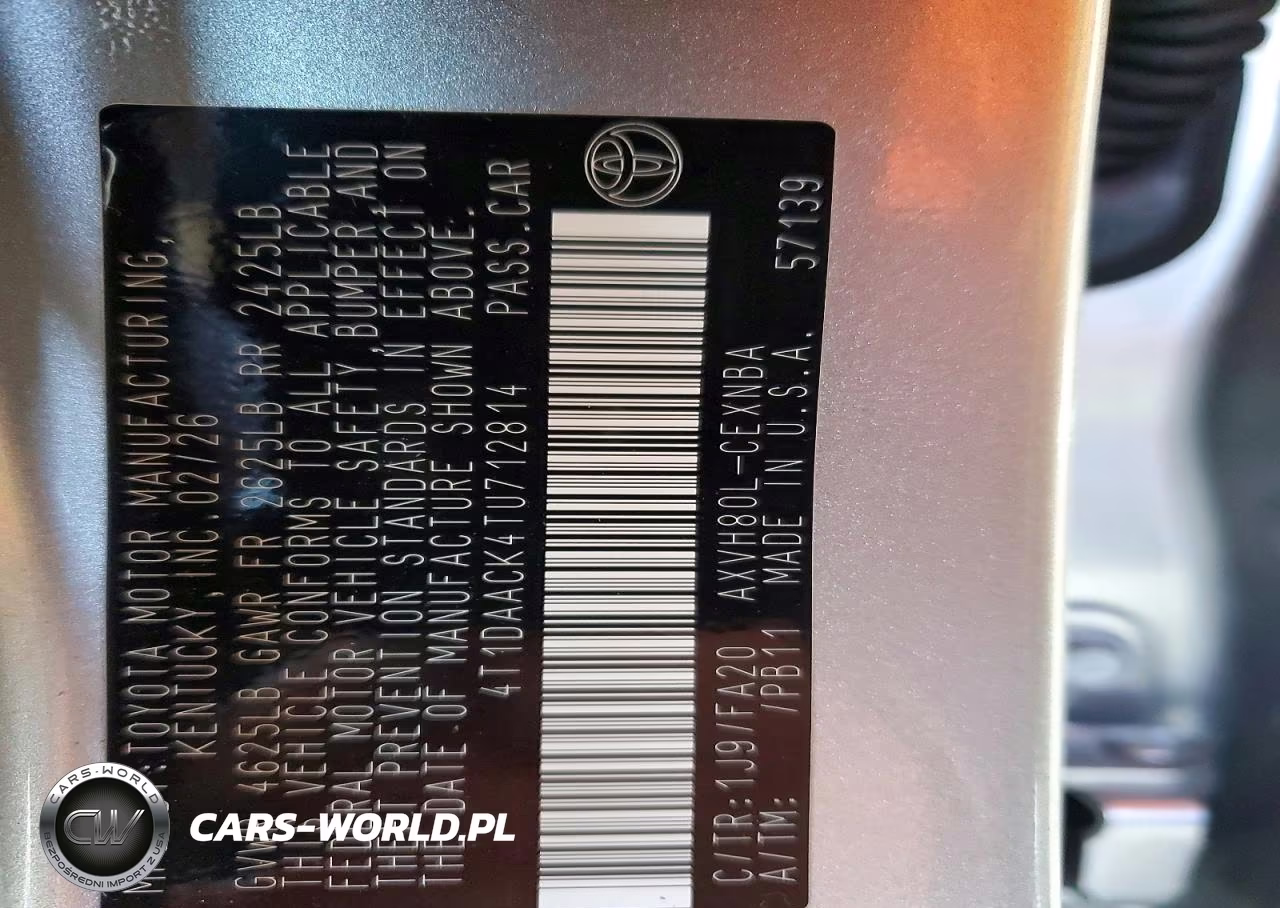 2026 Toyota Camry Le VIN:4T1DAACK4TU712814 - 13