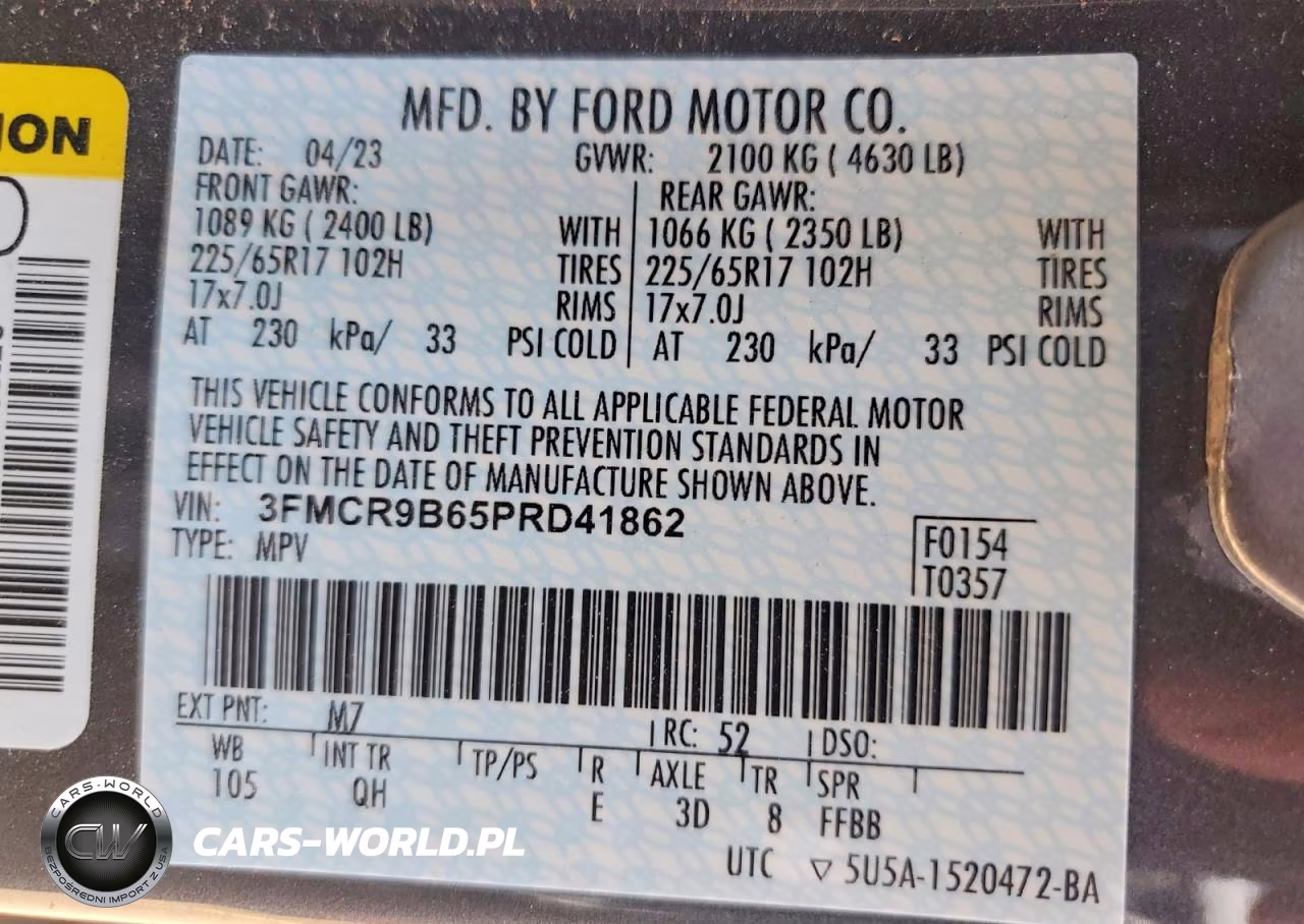 2023 Ford Bronco Sport Big Bend VIN:3FMCR9B65PRD41862 - 12