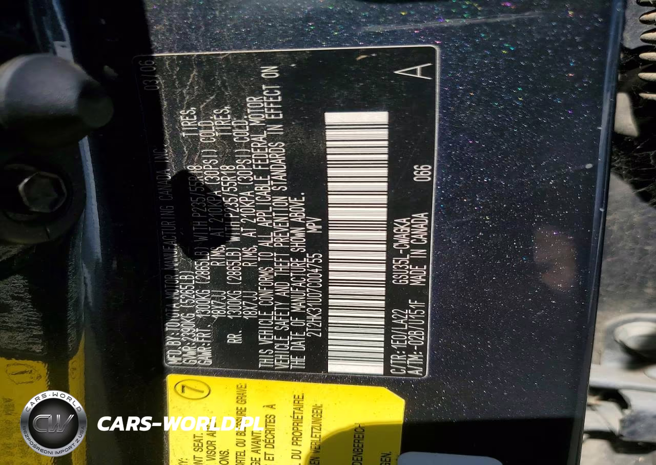 2007 Lexus Rx 350 VIN:2T2HK31U07C004755 - 13