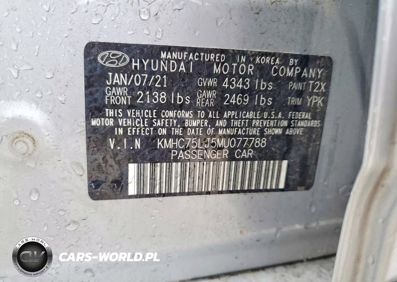 2021 Hyundai Ioniq Se VIN:KMHC75LJ5MU077788 - 12
