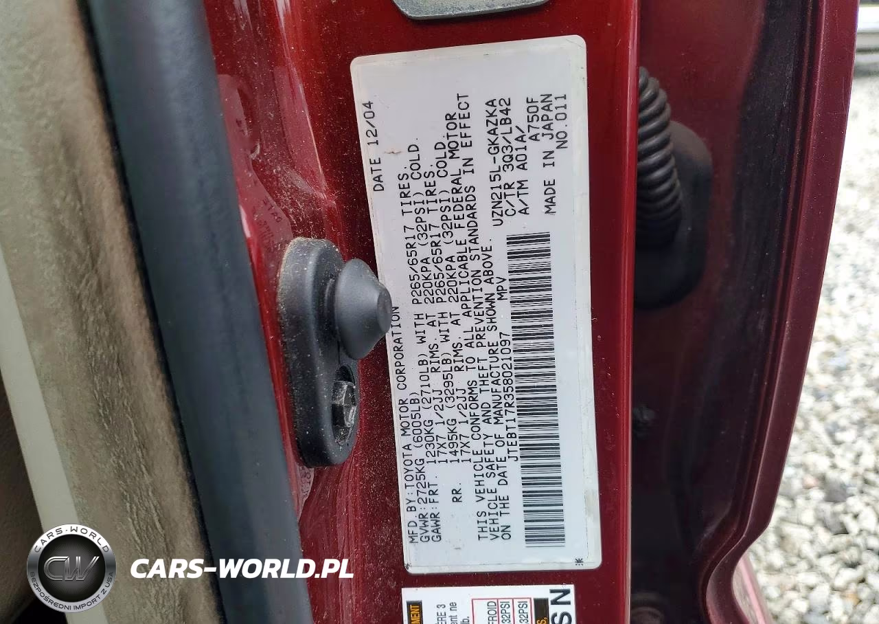 2005 Toyota 4Runner Limited VIN:JTEBT17R358021097 - 13
