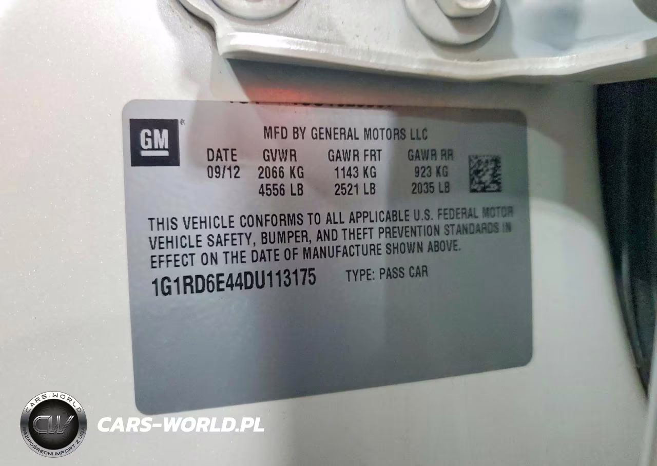 2013 Chevrolet Volt VIN:1G1RD6E44DU113175 - 12