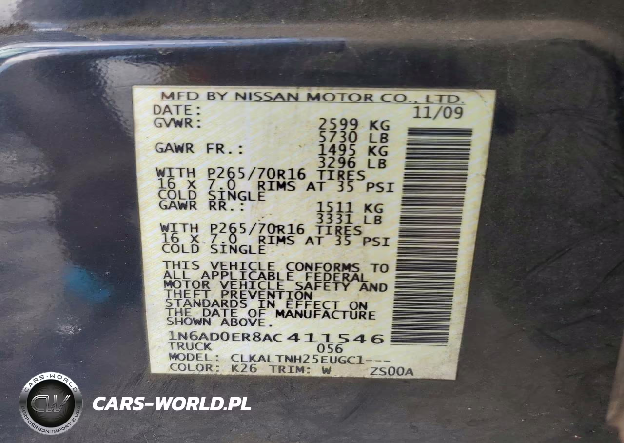 2010 Nissan Frontier VIN:1N6AD0ER8AC411546 - 12