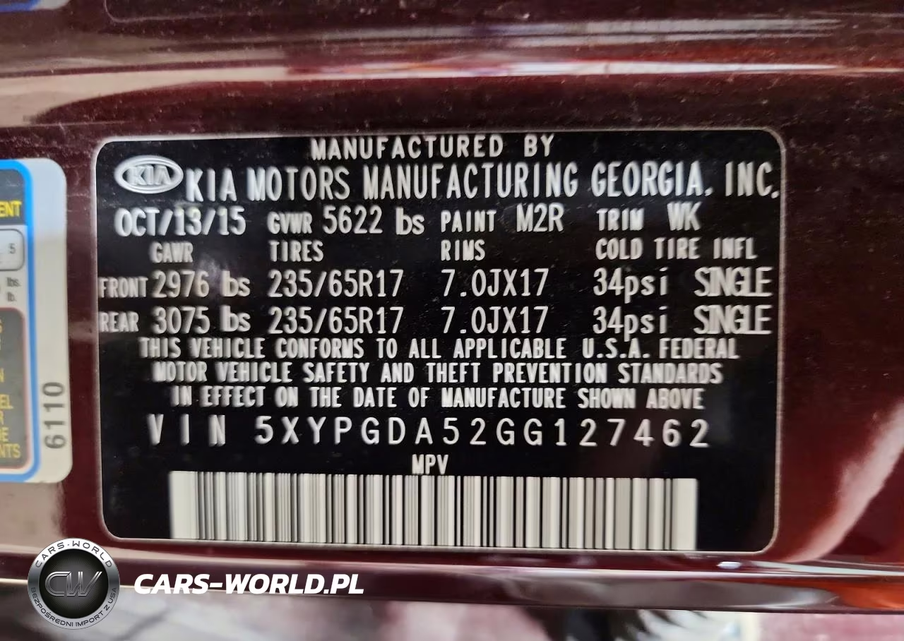 2016 Kia Sorento 3.3L Lx VIN:5XYPGDA52GG127462 - 13