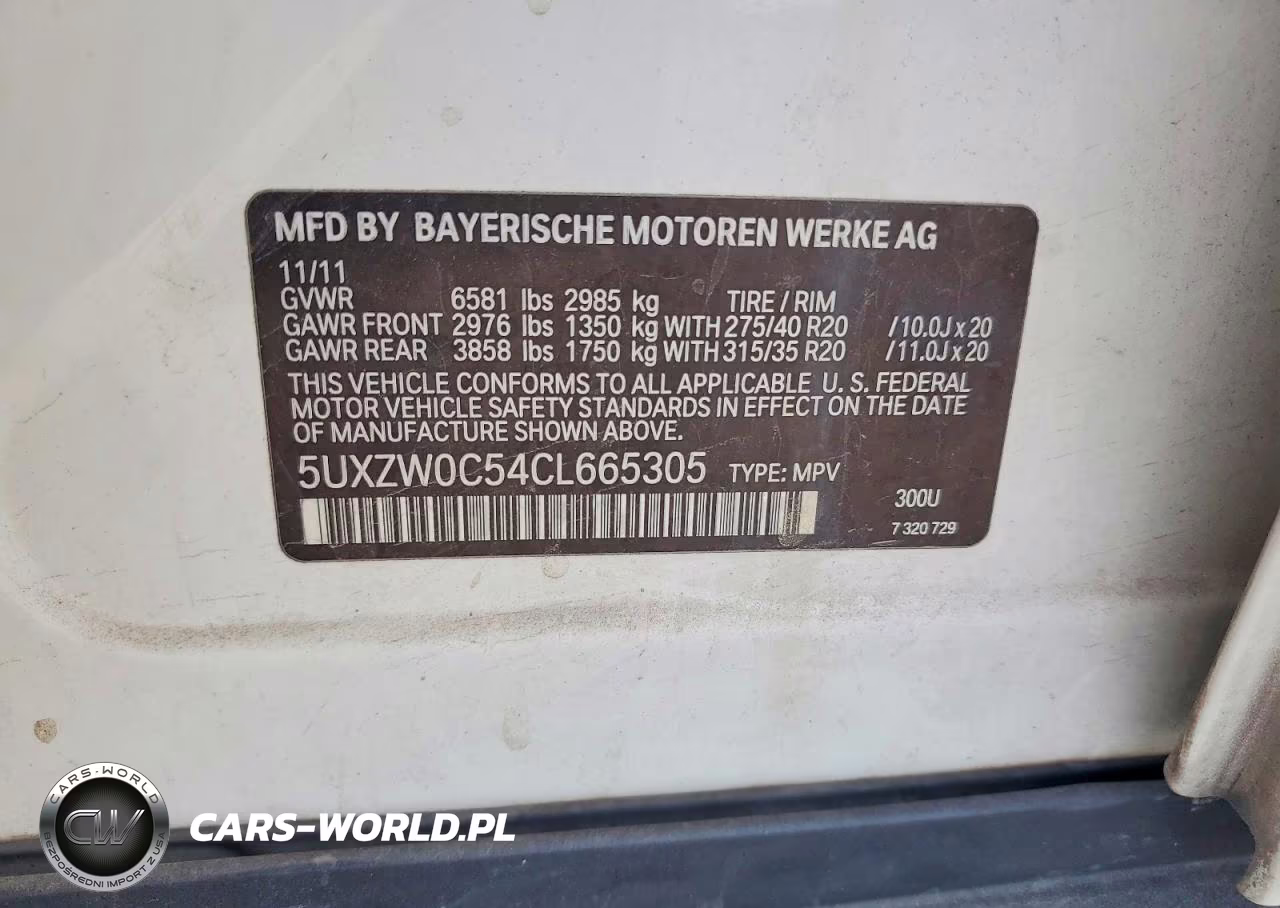 2012 BMW X5 xDrive35D VIN:5UXZW0C54CL665305 - 13