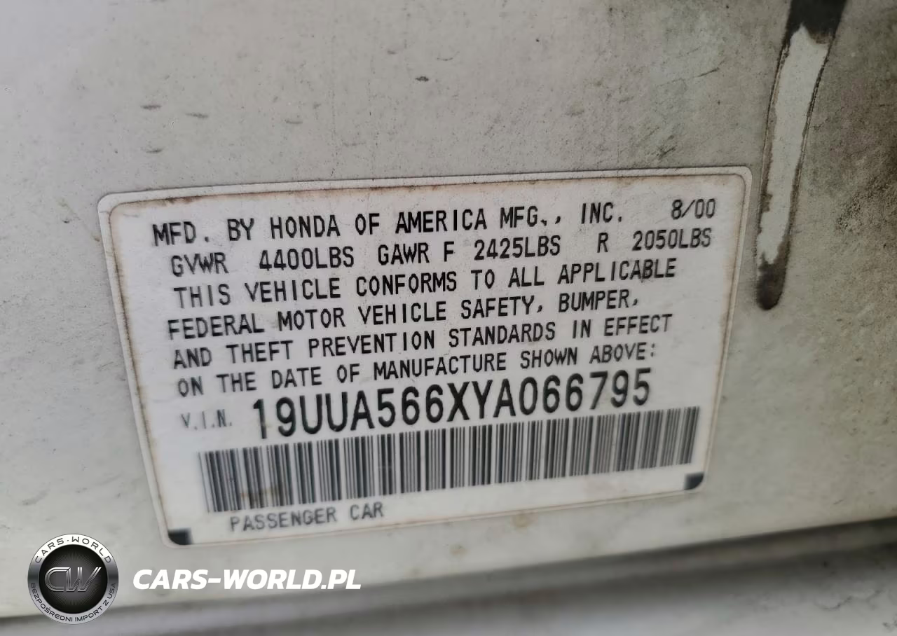 2000 Acura 3.2Tl VIN:19UUA566XYA066795 - 12