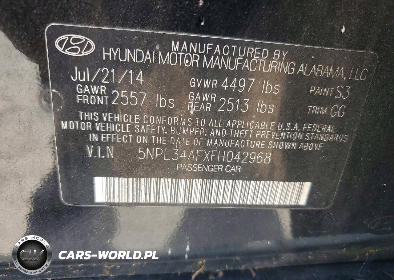 2015 Hyundai Sonata Sport VIN:5NPE34AFXFH042968 - 12