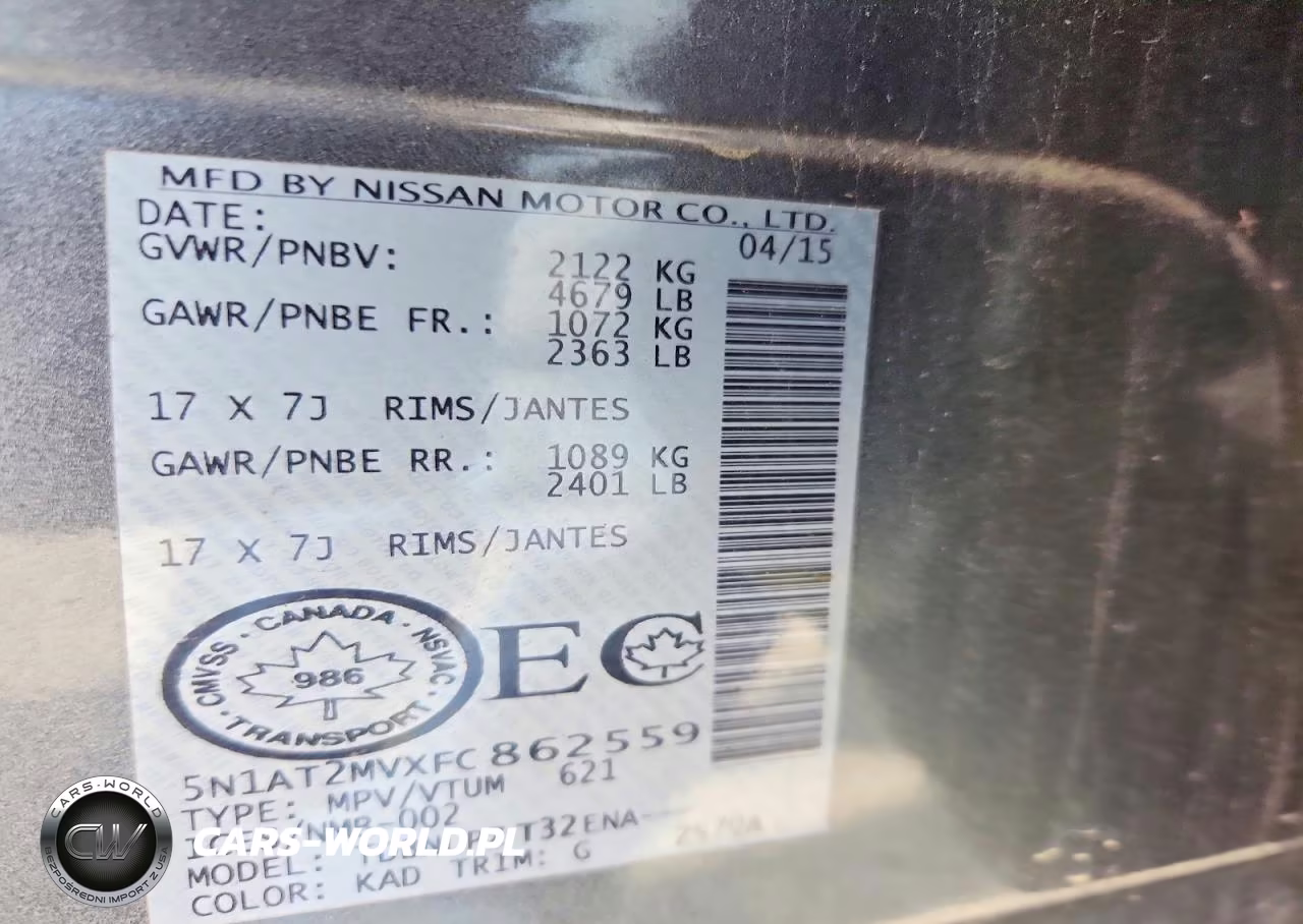 2015 Nissan Rogue S VIN:5N1AT2MVXFC862559 - 13