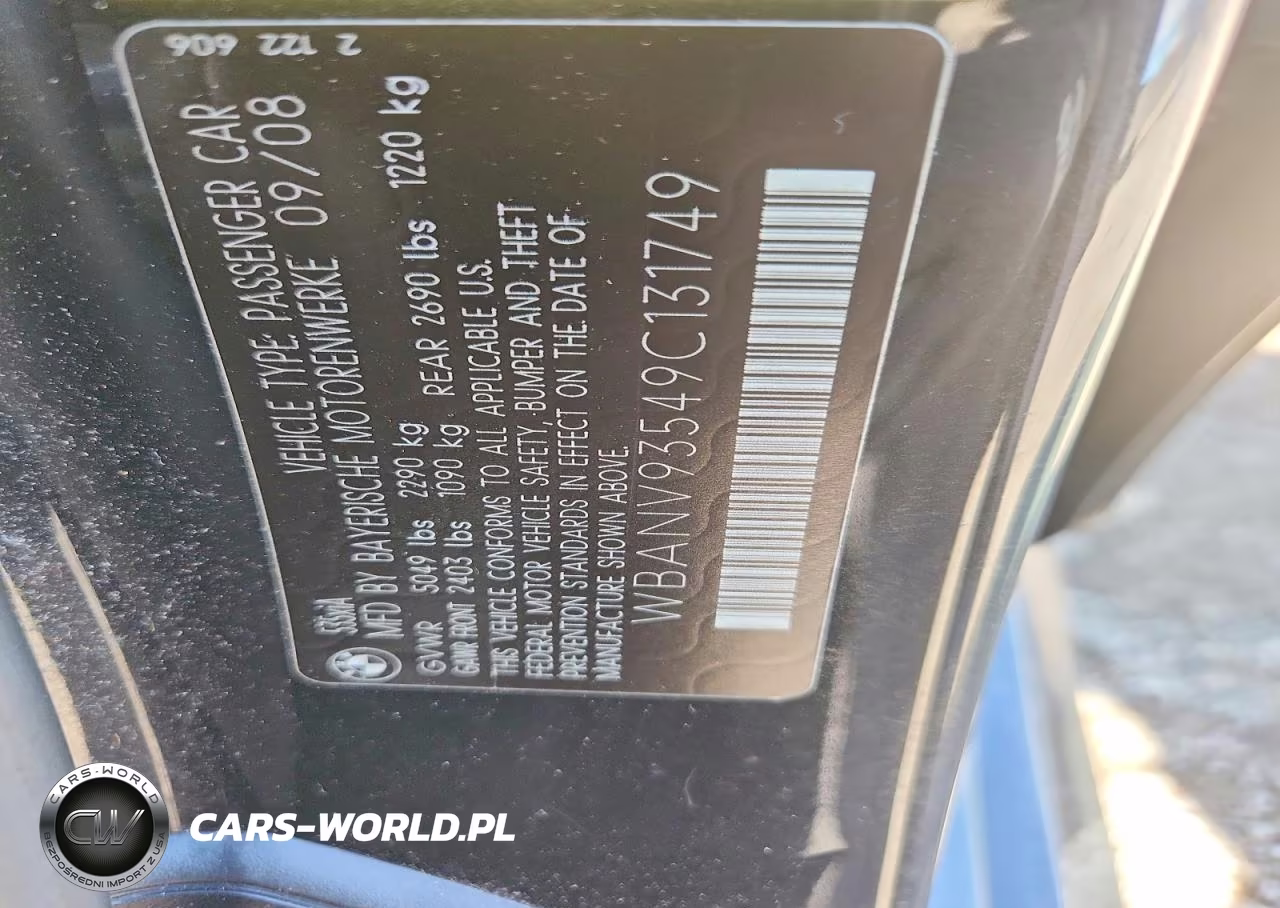 2009 BMW 535 Xi VIN:WBANV93549C131749 - 12