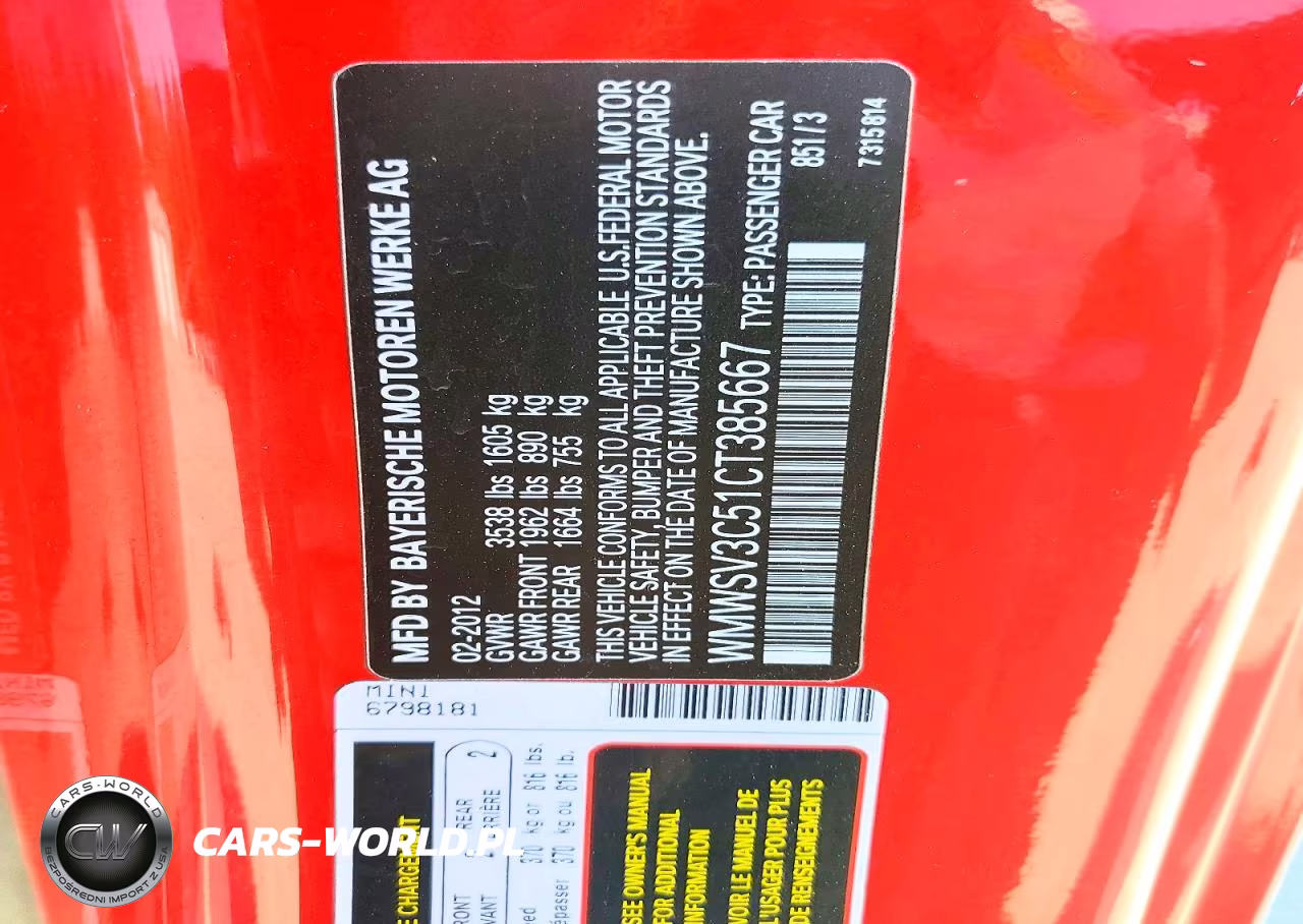2012 Mini Cooper S VIN:WMWSV3C51CT385667 - 13