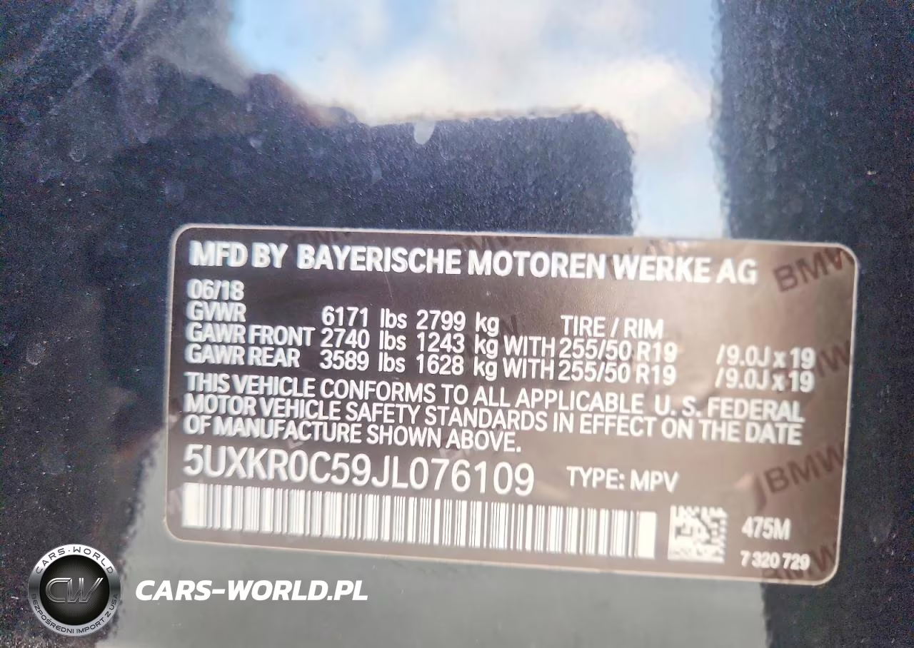 2018 BMW X5 xDrive35I VIN:5UXKR0C59JL076109 - 12