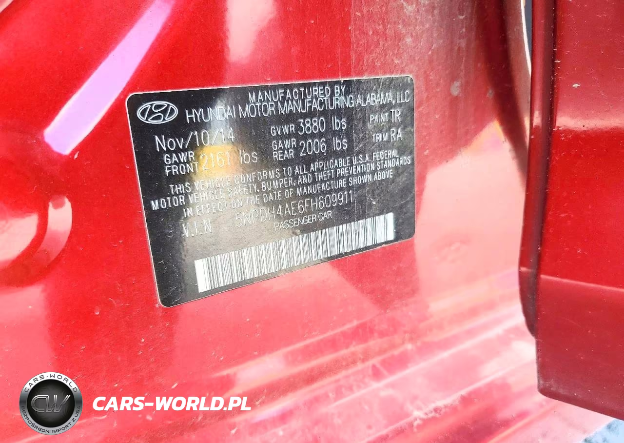 2015 Hyundai Elantra Se VIN:5NPDH4AE6FH609911 - 12