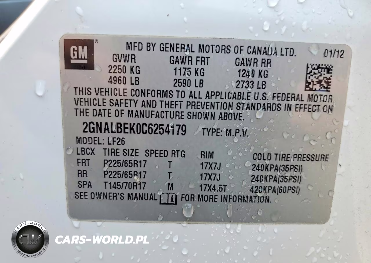 2012 Chevrolet Equinox Ls VIN:2GNALBEK0C6254179 - 13
