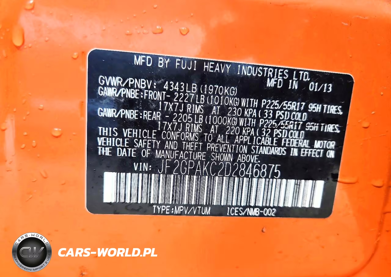 2013 Subaru Xv Crosstrek 2.0 Limited VIN:JF2GPAKC2D2846875 - 13