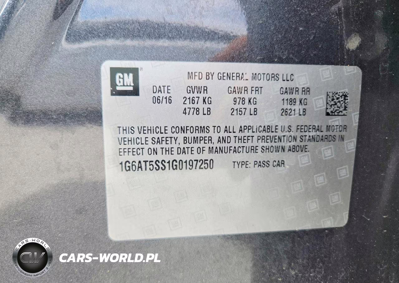 2016 Cadillac Cts VIN:1G6AT5SS1G0197250 - 12