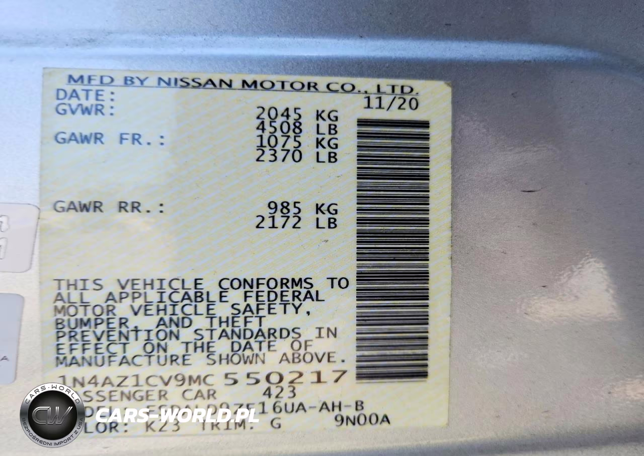 2021 Nissan Leaf Sv VIN:1N4AZ1CV9MC550217 - 13