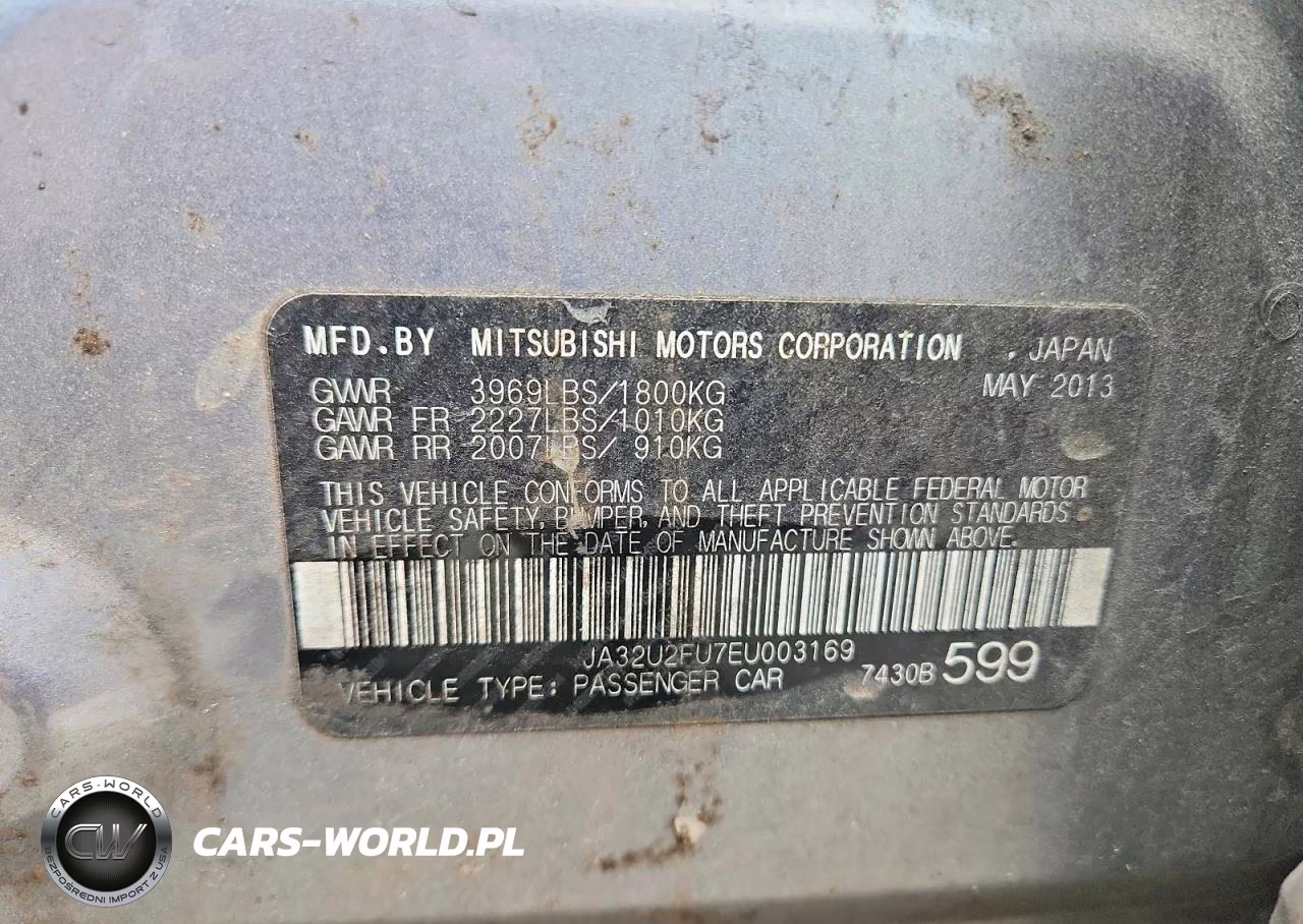 2014 Mitsubishi Lancer Es-Es Sport VIN:JA32U2FU7EU003169 - 12