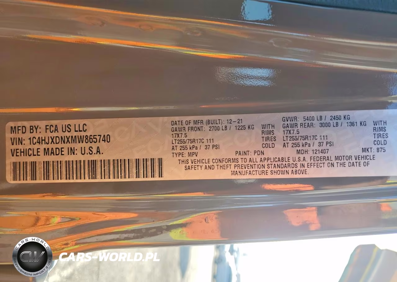 2021 Jeep Wrangler Unlimited Sport VIN:1C4HJXDNXMW865740 - 13